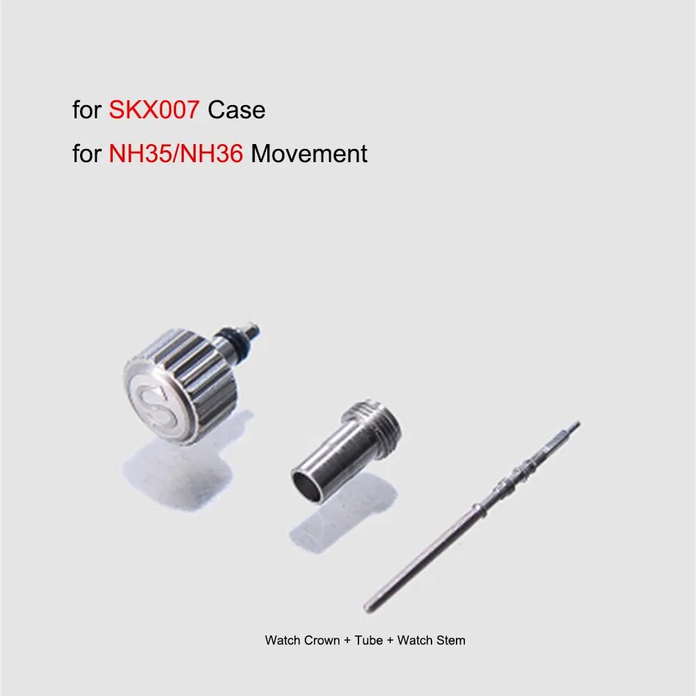 

Watch Crown for SKX007 Case Stainless Steel Crown Tube Stem for NH35/NH36 Movement Repair Kit