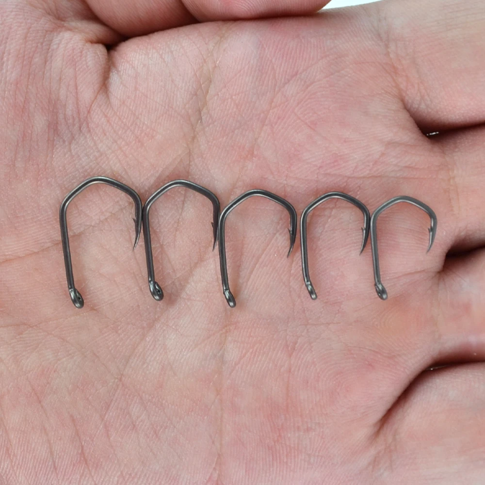 Hirisi 30pcs PTFE Coated High Carbon Steel Fish Hook Micro Barbed With Eye Carp Fishing Hook Accessories X919