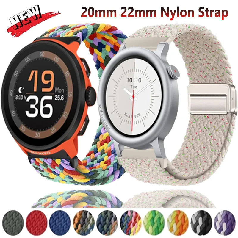 20 mm 22 mm Nylonarmband für Nothing CMF Watch 3-2-1 Pro Magnetarmband COROS APEX 4 42 mm-PACE Pro/Suunto Vertical 2-Race 2-Run
