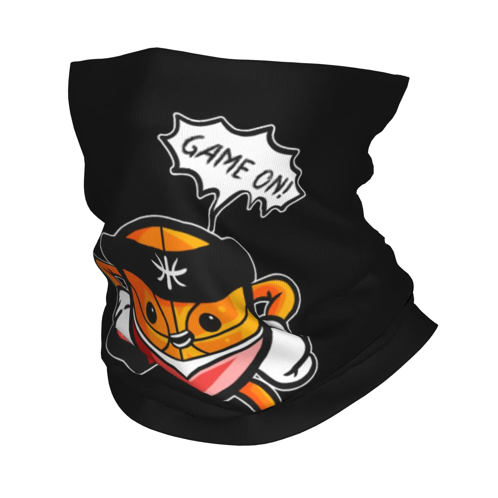 Custom Comic Basketball Player Bandana Neck Gaiter for Ski Camping Men Women Wrap Scarf Cartoon Pattern Balaclava Warmer