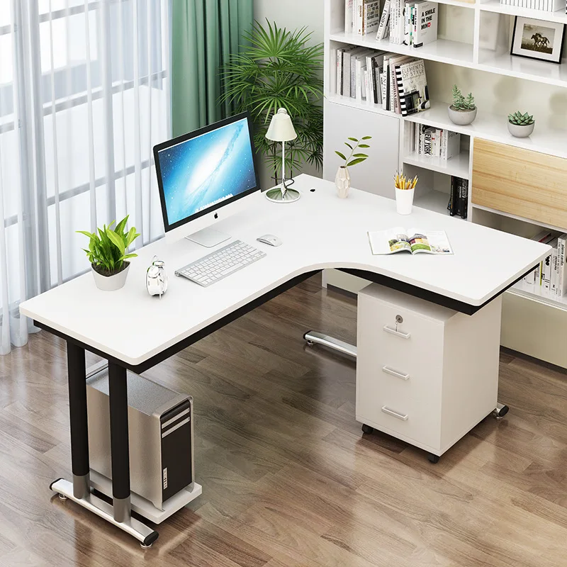 

Executive Desk L-shaped Open Office Workstation Computer Desk and Chair Office Table with Drawers Mobilier De Bureau De Travail
