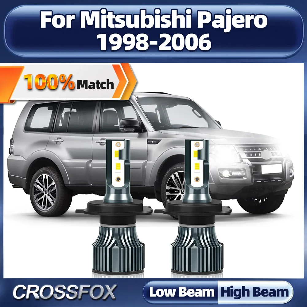

20000LM Canbus LED Headlight Bulbs 120W High Low Beam Car Lights 12V 6000K For Mitsubishi Pajero 1998-2002 2003 2004 2005 2006