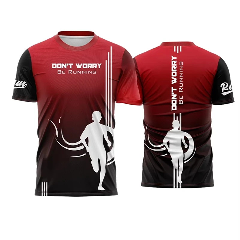 

Модные мужские футболки с рисунком для бега, летняя модная уличная одежда, футболки с 3D принтом, свободные дышащие быстросохнущие спортивные футболки