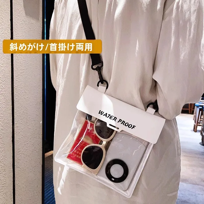 防水タッチスクリーン対応スマホバッグ 水泳やフローティング用 新型 大容量 ショルダーバッグ 写真撮影収納ケース