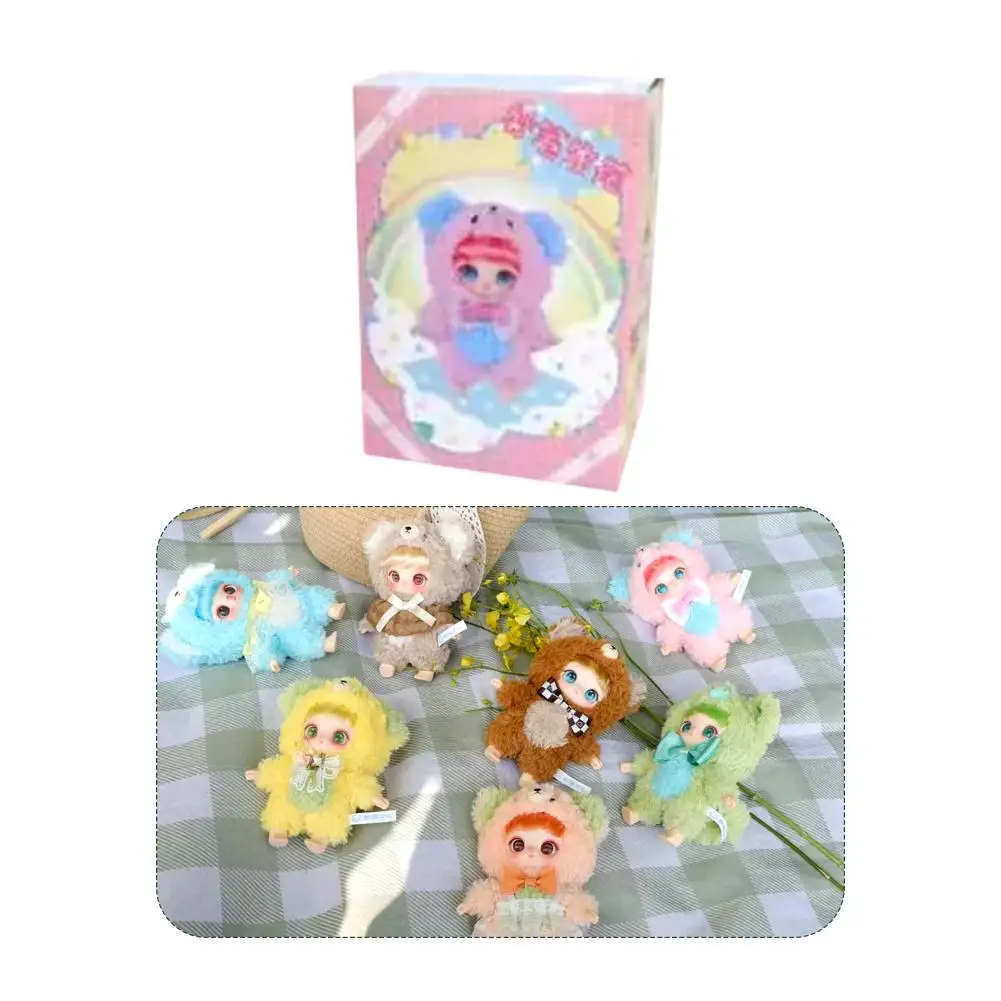 18cm Pink Bear Animal Forest Series Blind Box Trendy Plush Toy Keychain Bag DIY Pendant Cute Random Trendy Ins Doll Gift