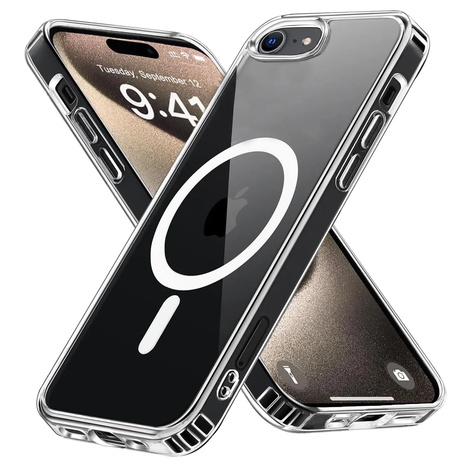 

For iPhone 16E iPhone16E SE 2025 SE4 5G Case For Magsafe Magnetic Wireless Charging Clear Protective Shockproof Back Cover