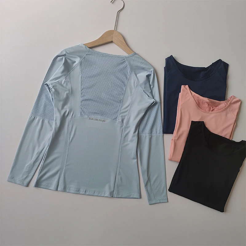 

Autumn Yoga Clothing Long-sleeved Breathable Quick-drying Fitness Clothing Slimming Running Pilates Sports T-shirt Gym Clothing