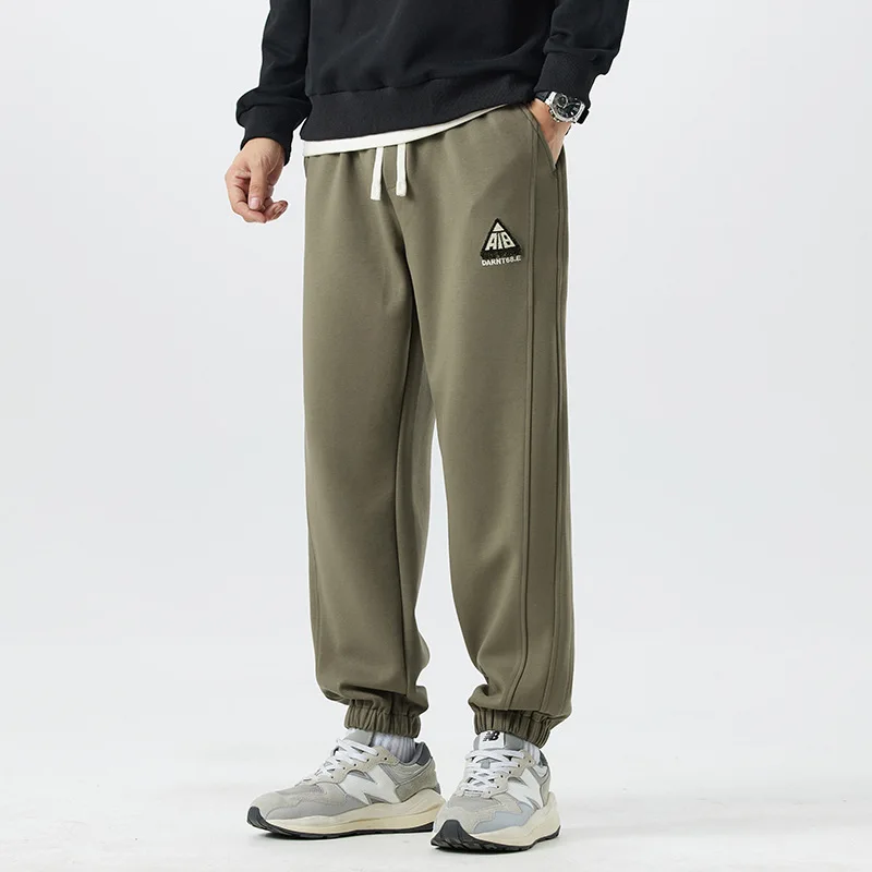 

Casual sweatpants Men's fall and winter loose leg elastic-waist tracksuit pants