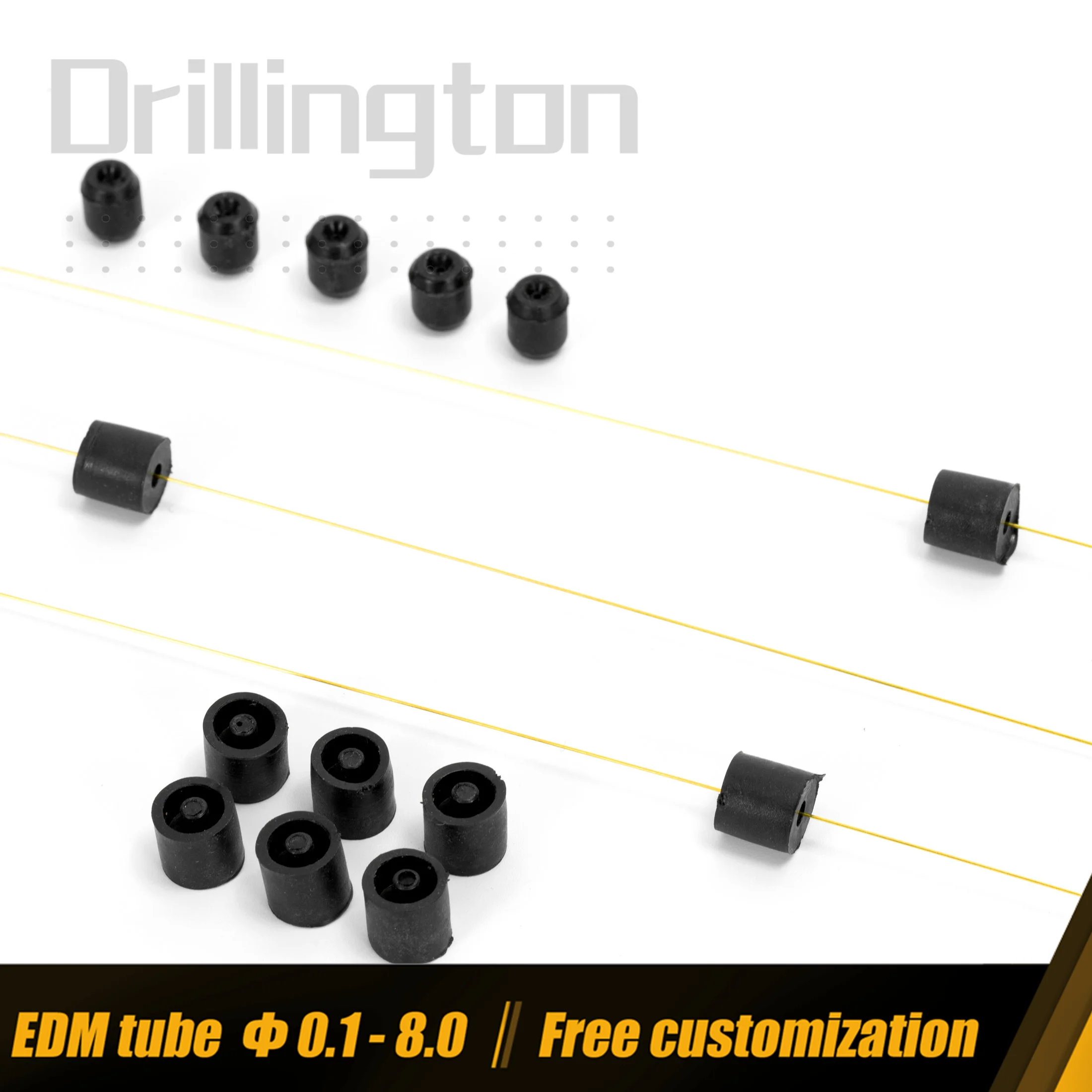 EDM Rubber Grommets 0.1mm-3.0mm for Small Hole Drilling , Rubber Seal for EDM Tube , Water Stopper for Electrode Tubes