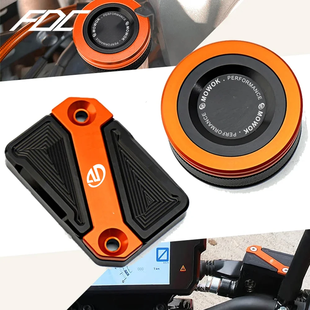 

For KTM DUKE RC 390 125 200 250 2013-2023 390 Adventure Motorcycle CNC Rear & Front Brake Fluid Reservoir Cap Cylinder Cover