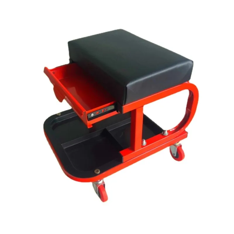 Rolling Creeper Seat Stool Mechanic Chair 4 Wheels Tray Tools Auto Repair TSX TOOL Multifunctional Mobile Repair U-shaped Stool