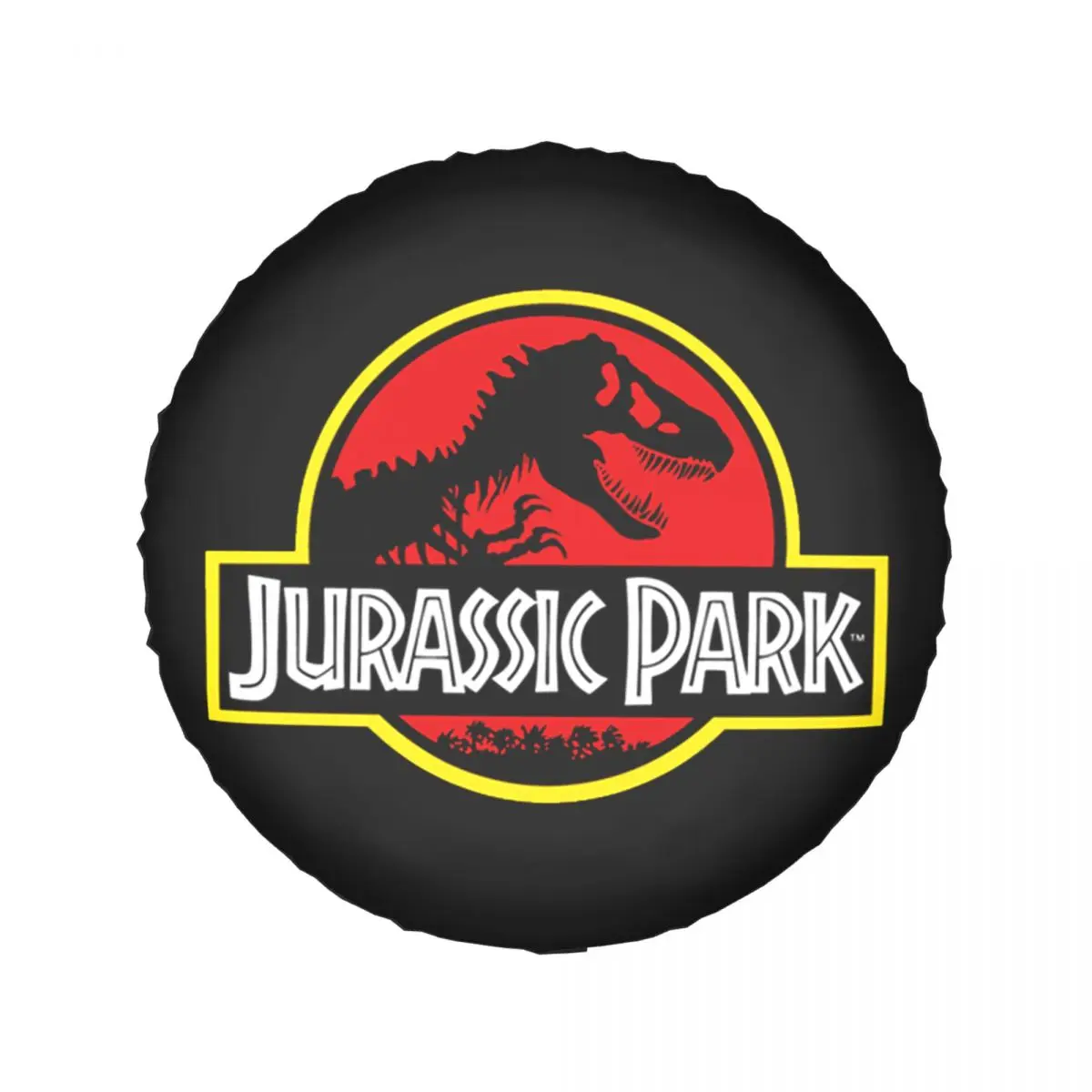 Custom Jurassic Park Spare Tire Cover Case Bag Pouch Weatherproof Dinosaur World Wheel Covers for Mitsubishi Pajero Inch