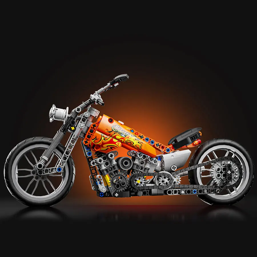 436 pezzi di blocchi di costruzione giocattolo modello di motocicletta assemblaggio set di mattoni giocattoli educativi decorazione del desktop regali di compleanno di Natale