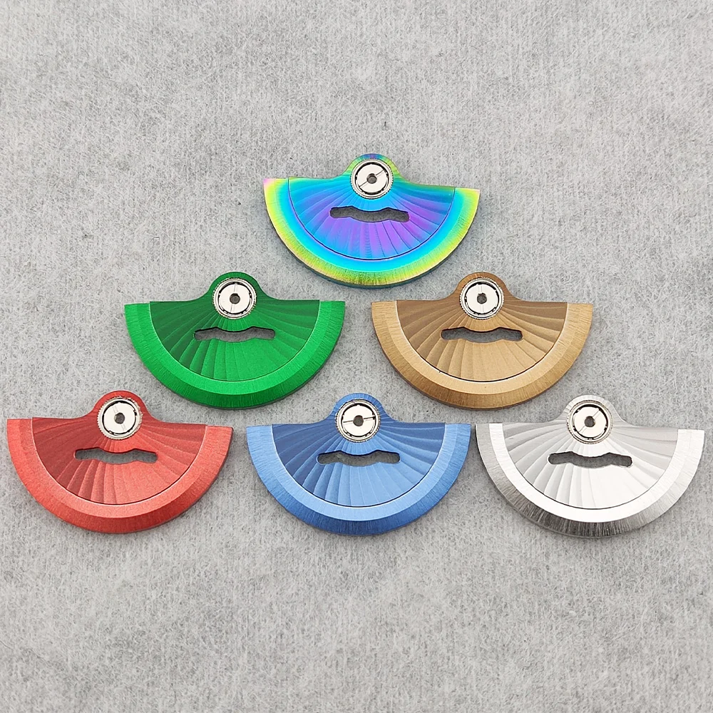 NH35 Oscillating Weight Rotors Colorful Vintage Engraved Metal Rotors Compatible Fits NH35 NH36 38 4R Movement Replacement Parts