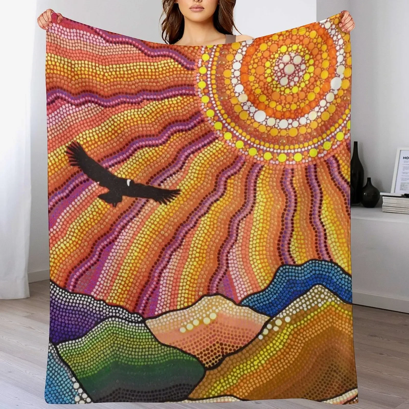 

Flight of the Condor Throw Blanket Soft Big warm winter Sofa Quilt Blankets