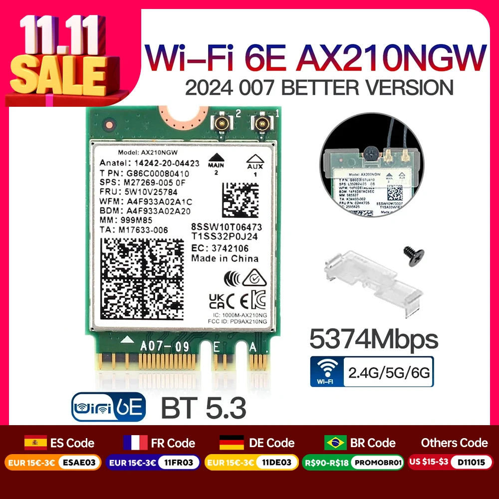 AX210 Dual Band Wi-Fi Card