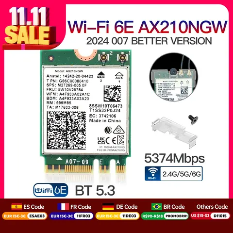 AX210 Dual Band Wi-Fi Card fenvi