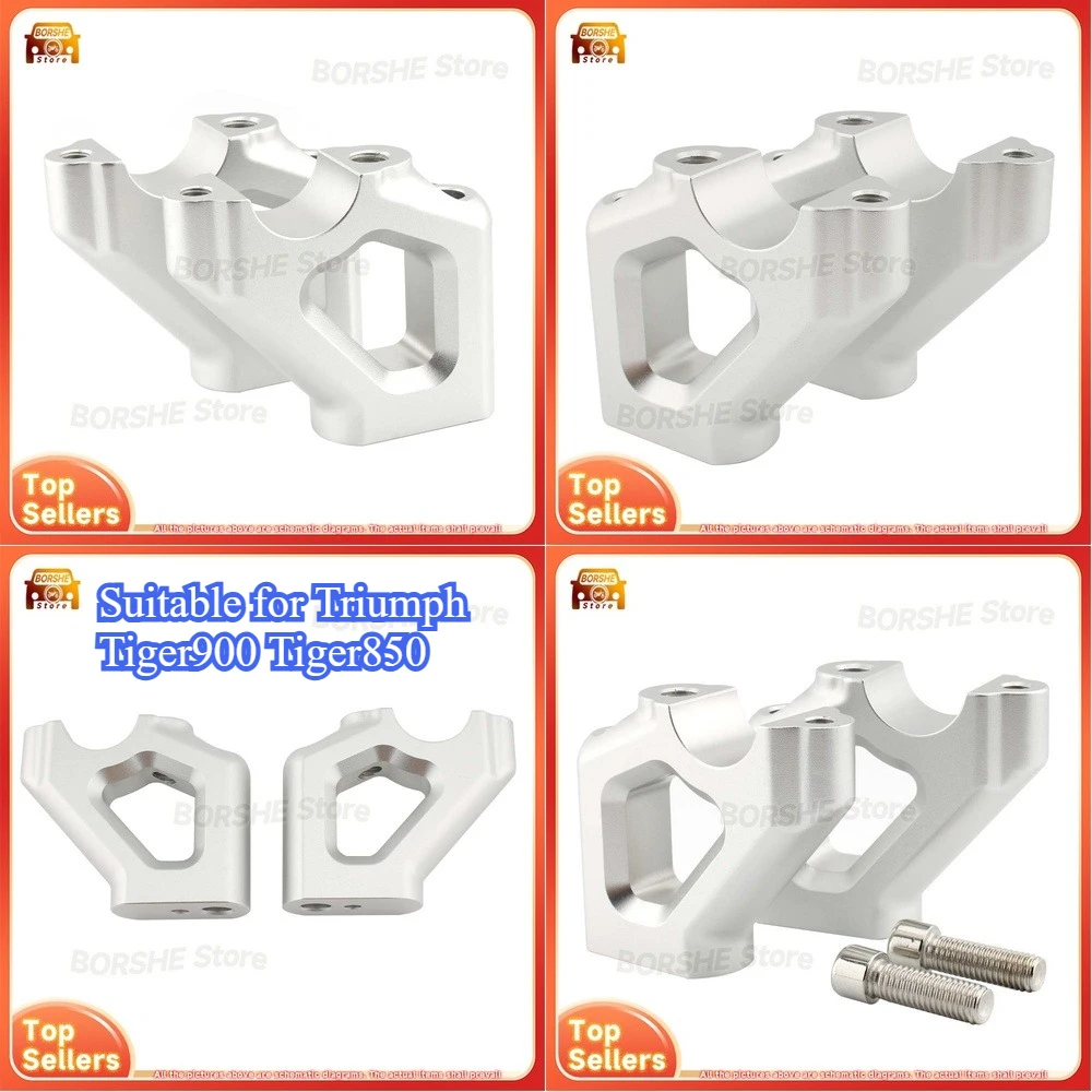

2026 Motorcycle Handlebar Riser Suitable for Triumph Tiger900 Tiger850 Increases Height by 12MM with 20MM Forward Offset for