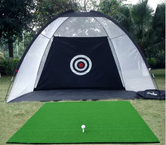 2m/3m Indoor Golf Practice Net Golf Accessories 골프  Striking Cage Easy Build Net Golfs Tent Golf Trainer Hit Cage Turf Mat