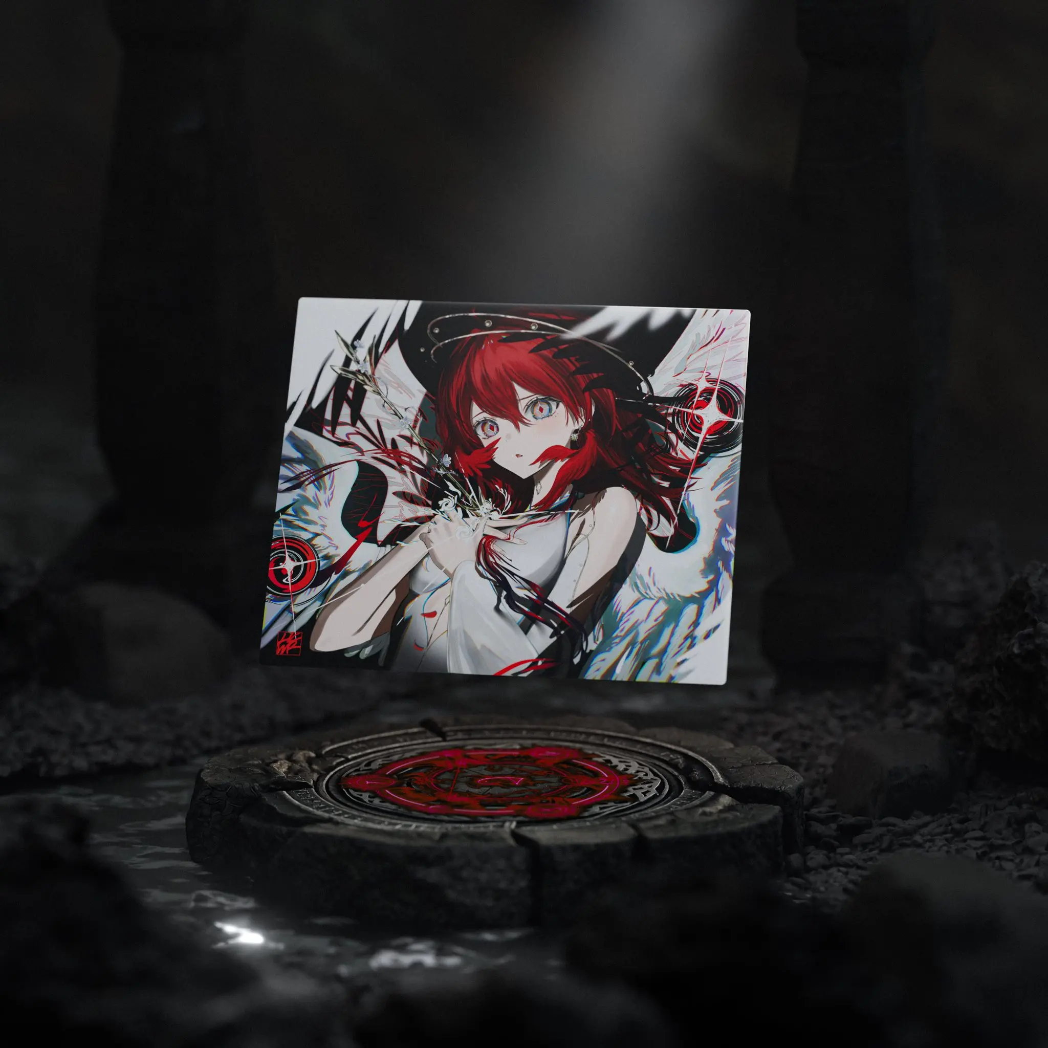 PAN Esports Hachiware Elisa Glass Gaming Mousepad FPS Both Speed And Smooth Mouse Pad For VALORANT TTK CSGO PC Accessories Gifts