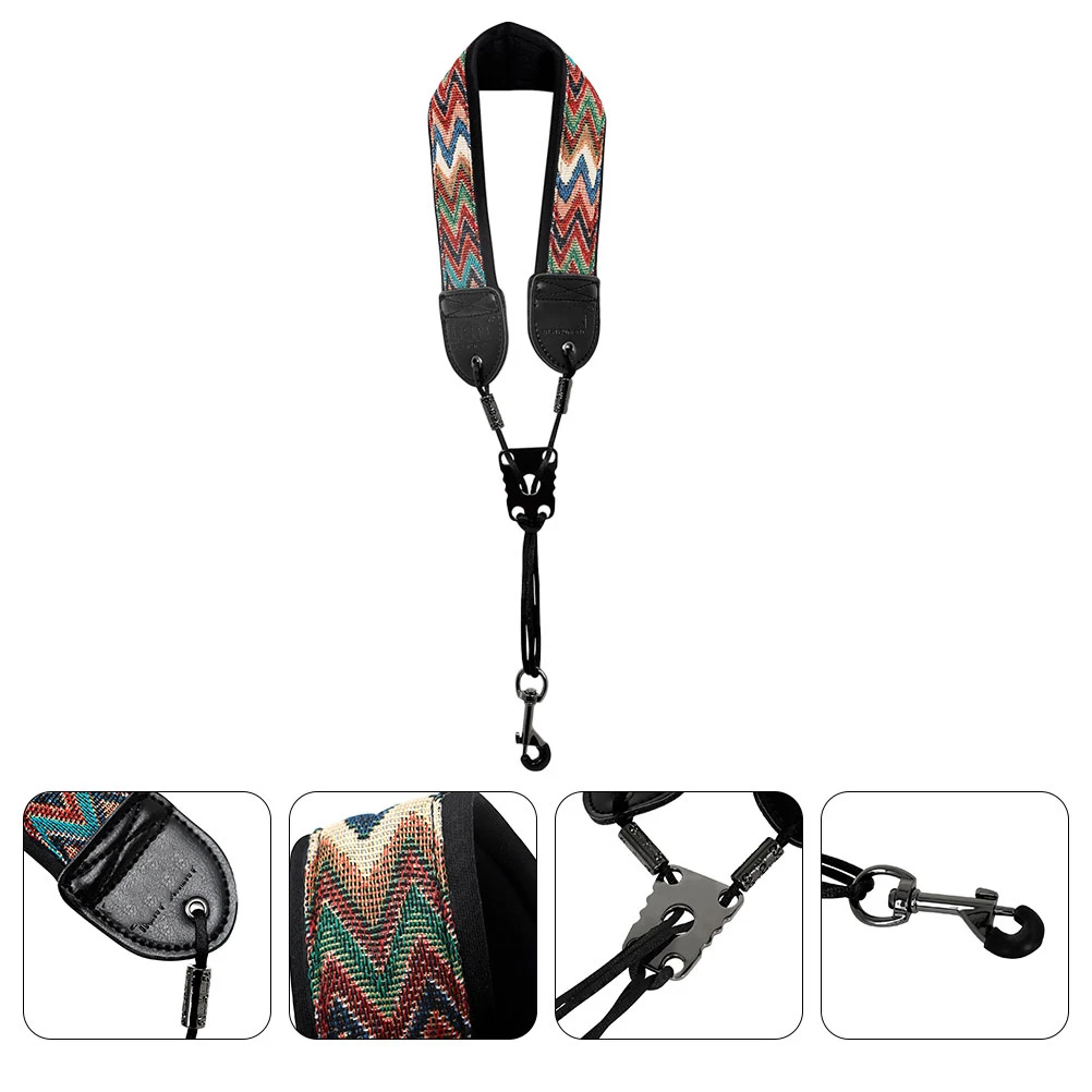 

Saxophone Strap Replacement Neck for Alto Back Belt Buckle Metal Padded Harness