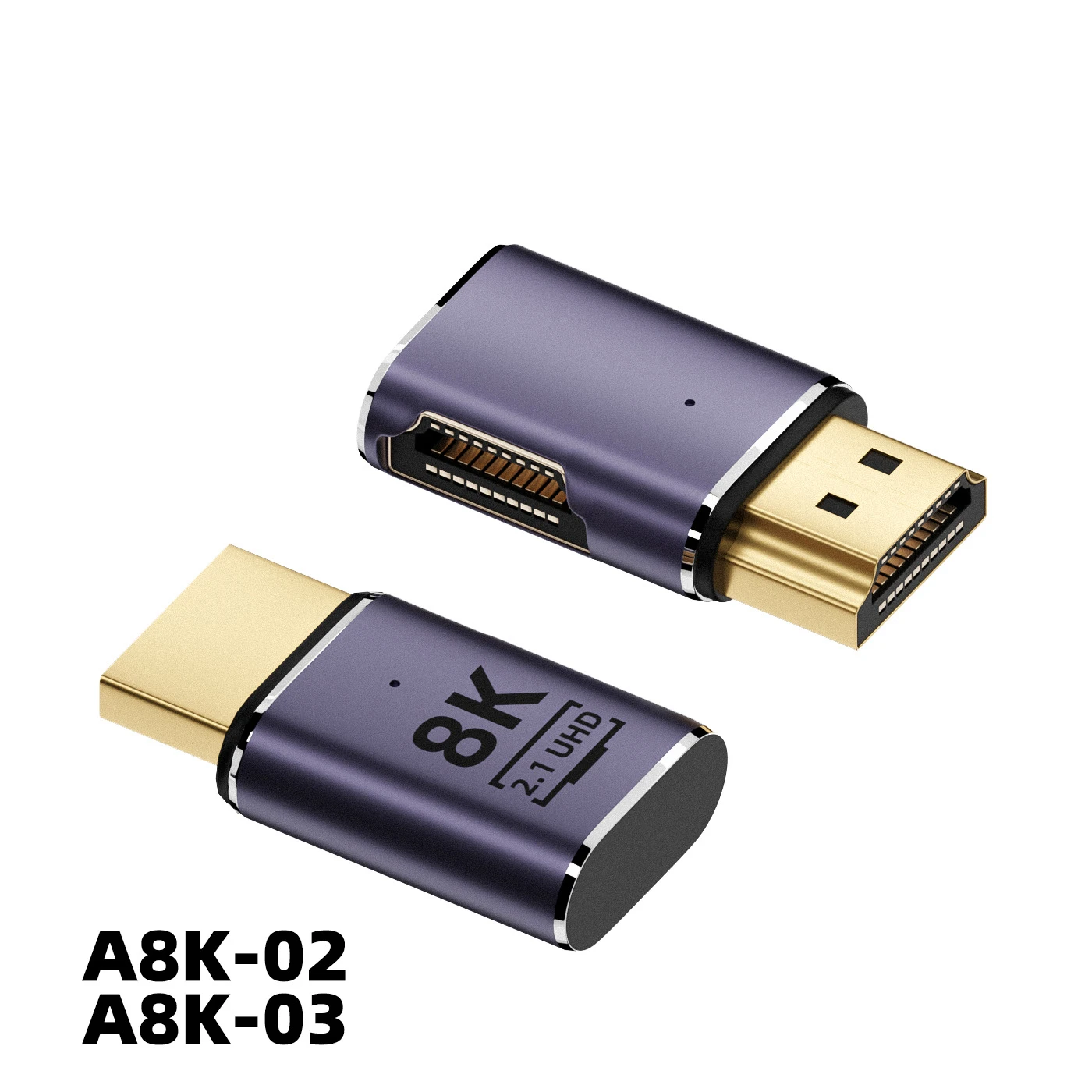 HDMI-kompatibler Adapter Splitter Stecker zu Buchse 90 Grad rechts links Konverter 8k @ 60hz Extender für ps4 HDTV Laptop Monitor