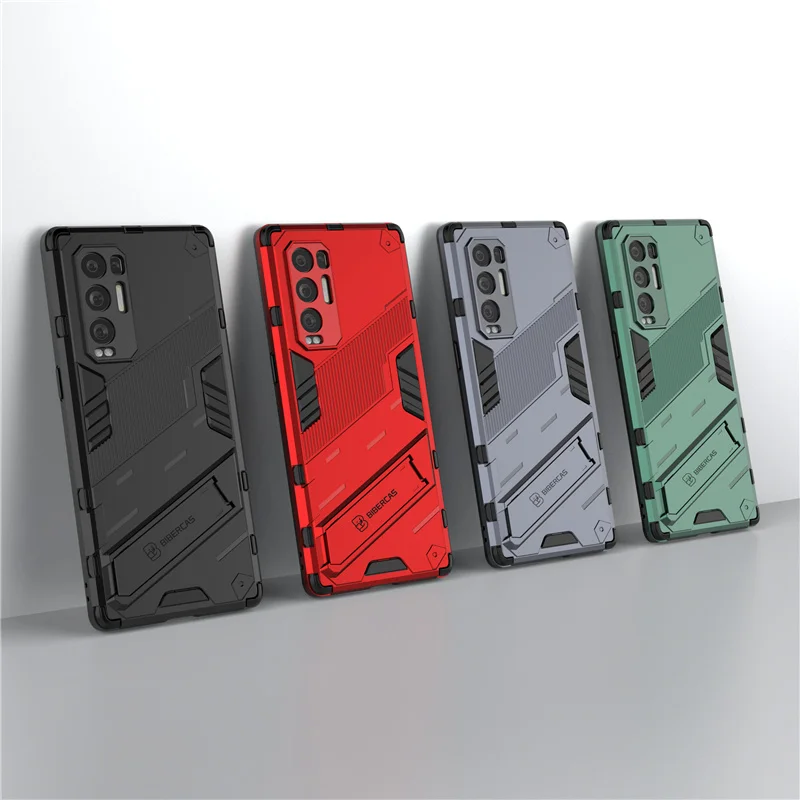 For Case OPPO Find X3 Neo Cover For Find X3 Neo Capas PC Punk Stlye Car Bracket Kickstand Cover For Find X3 Pro Neo Lite Fundas