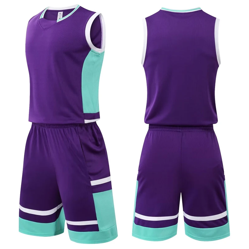 Adult Basketball Uniforms Jersey Sets Men Basketball shorts shooting sleeveless shirt kits Sports clothing Breathable Youth