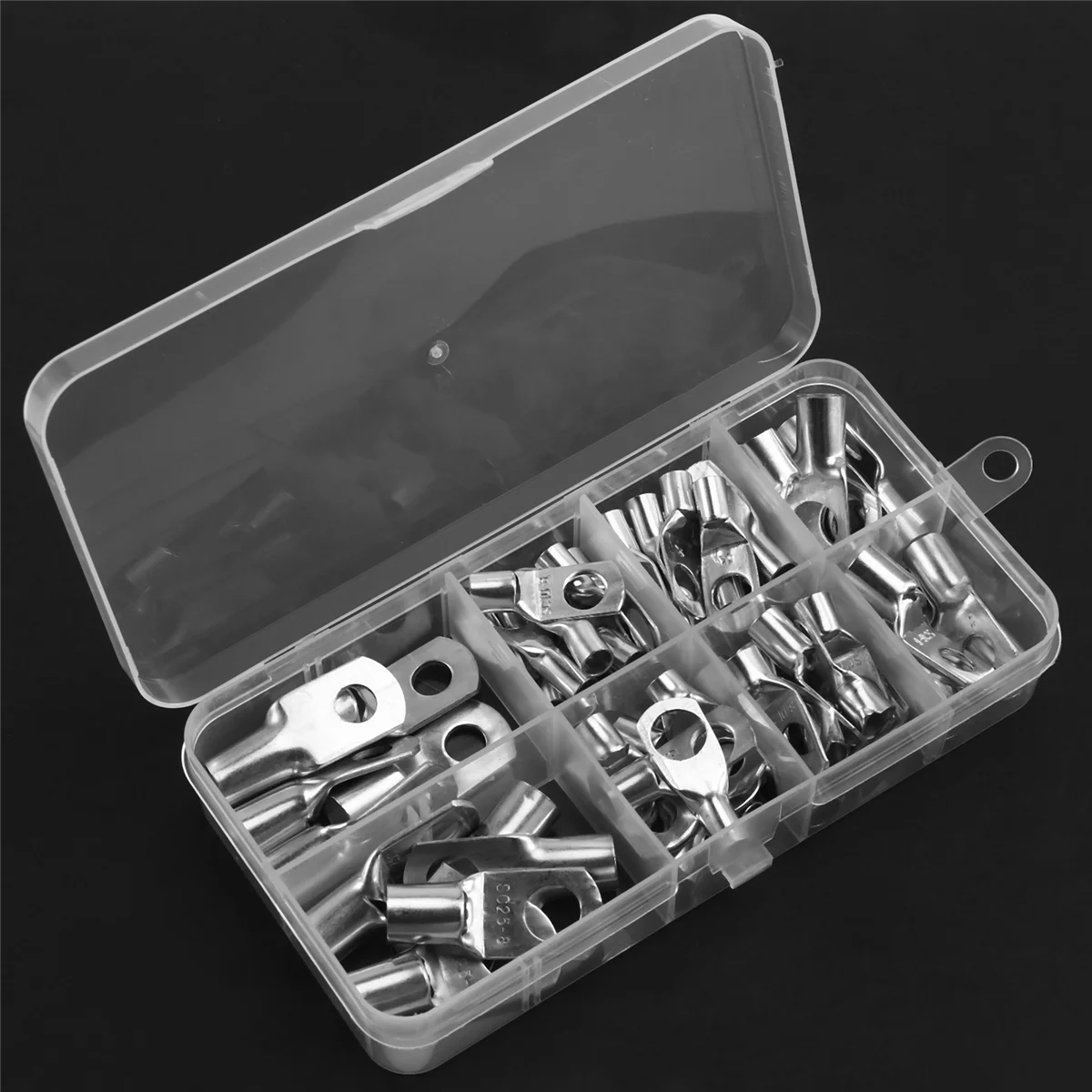 BAAQ-50B Набор инструментов для обжима кабельных наконечников, 60 шт., медные кольцевые клеммы 10-1/0 AWG, 8 размеров для сверхмощных проводов