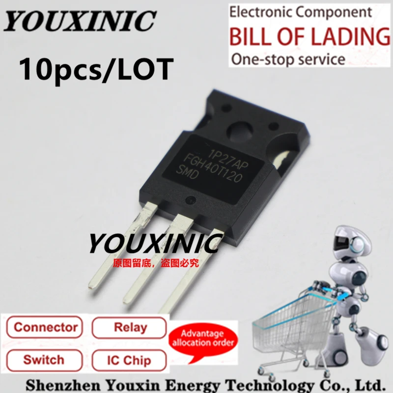 YOUXINIC 100% new imported original FGH40T120SMD  FGH40T120  TO-3P IGBT 80A 1200V inverter welding machine single transistor