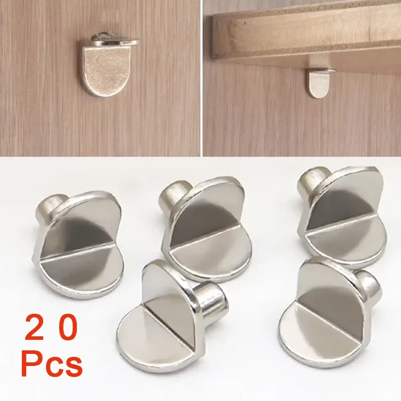 20pcs L - Shaped Shelf Support Studs: Fix Wooden/Glass Boards in Cabinets, Ideal Furniture Bracket Holders