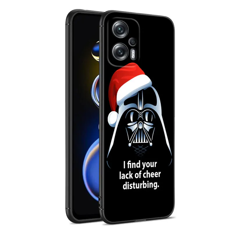 S-Star W-Wars Black Silicone Phone Case For Xiaomi POCO X3 X4 NFC F5 M3 M4 M6 X5 X6 Pro F3 F4 GT 5G C55 C65 M5