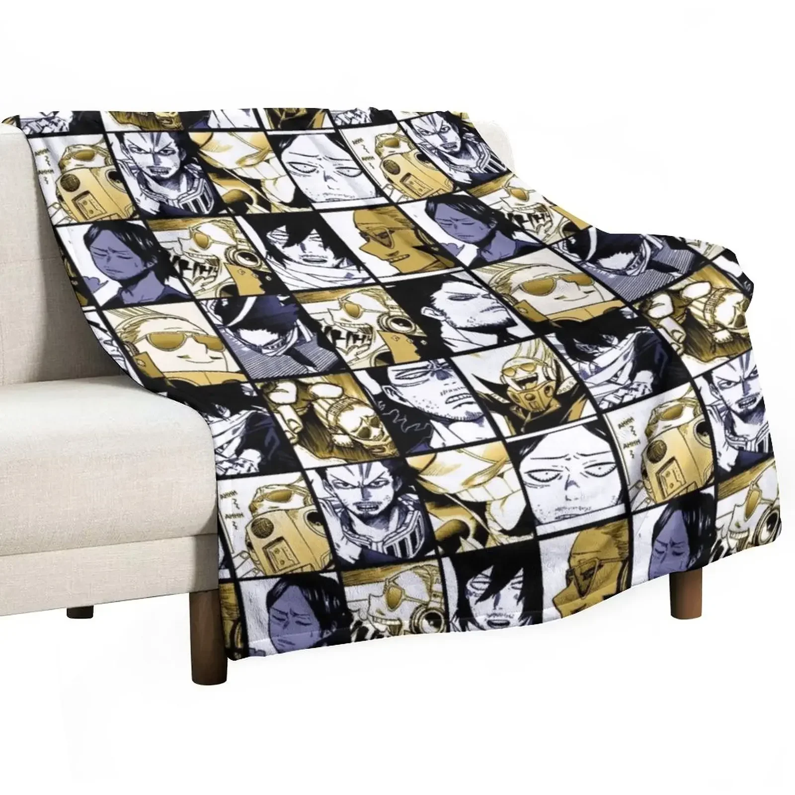 

Aizawa and Present Mic- Mix collage color version Throw Blanket Luxury Designer Plaid on the sofa Blankets