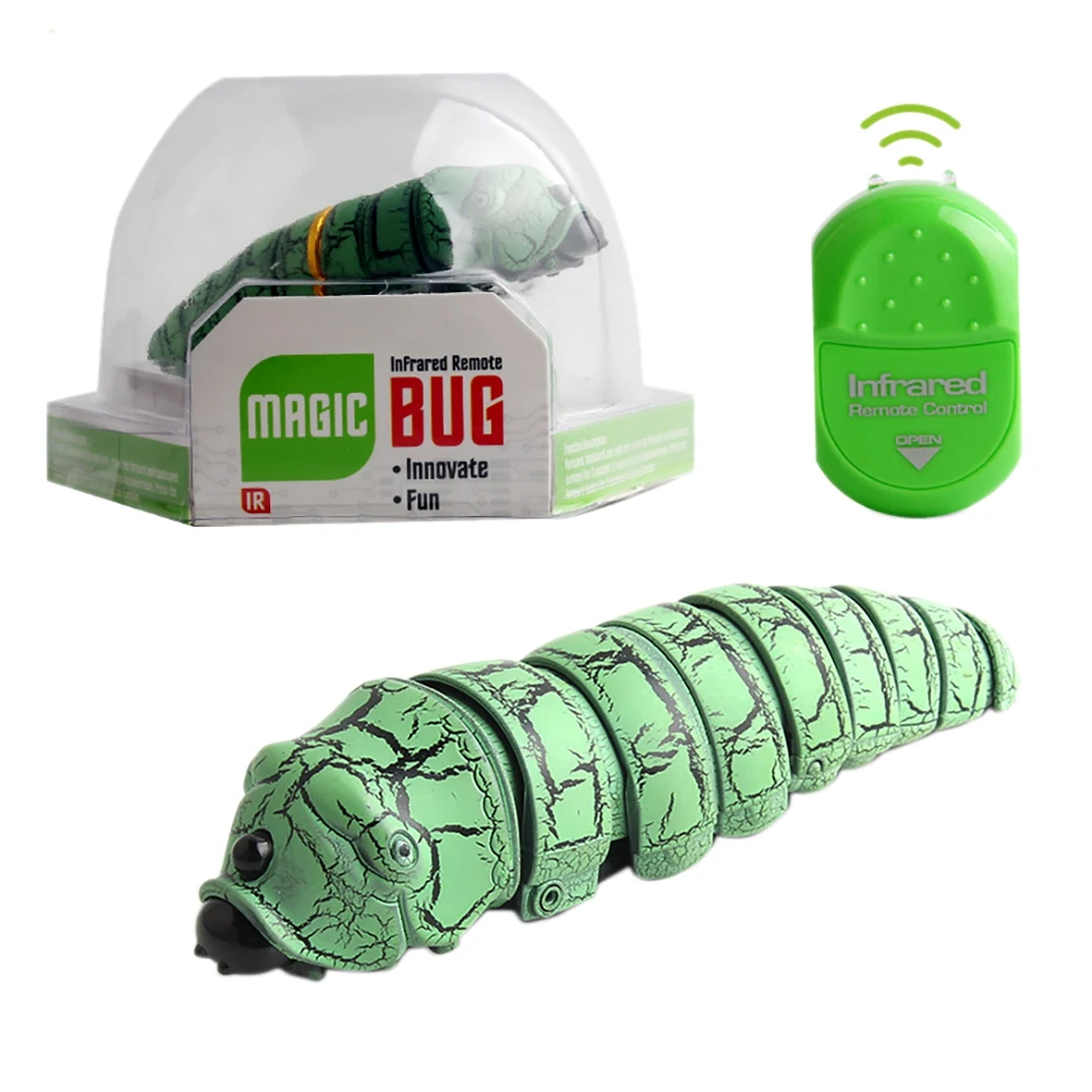 AINY-Infrared Remote Control Caterpillar Funny Rc Animal Novelty Gaggle Tricky Reptile Insect Electric