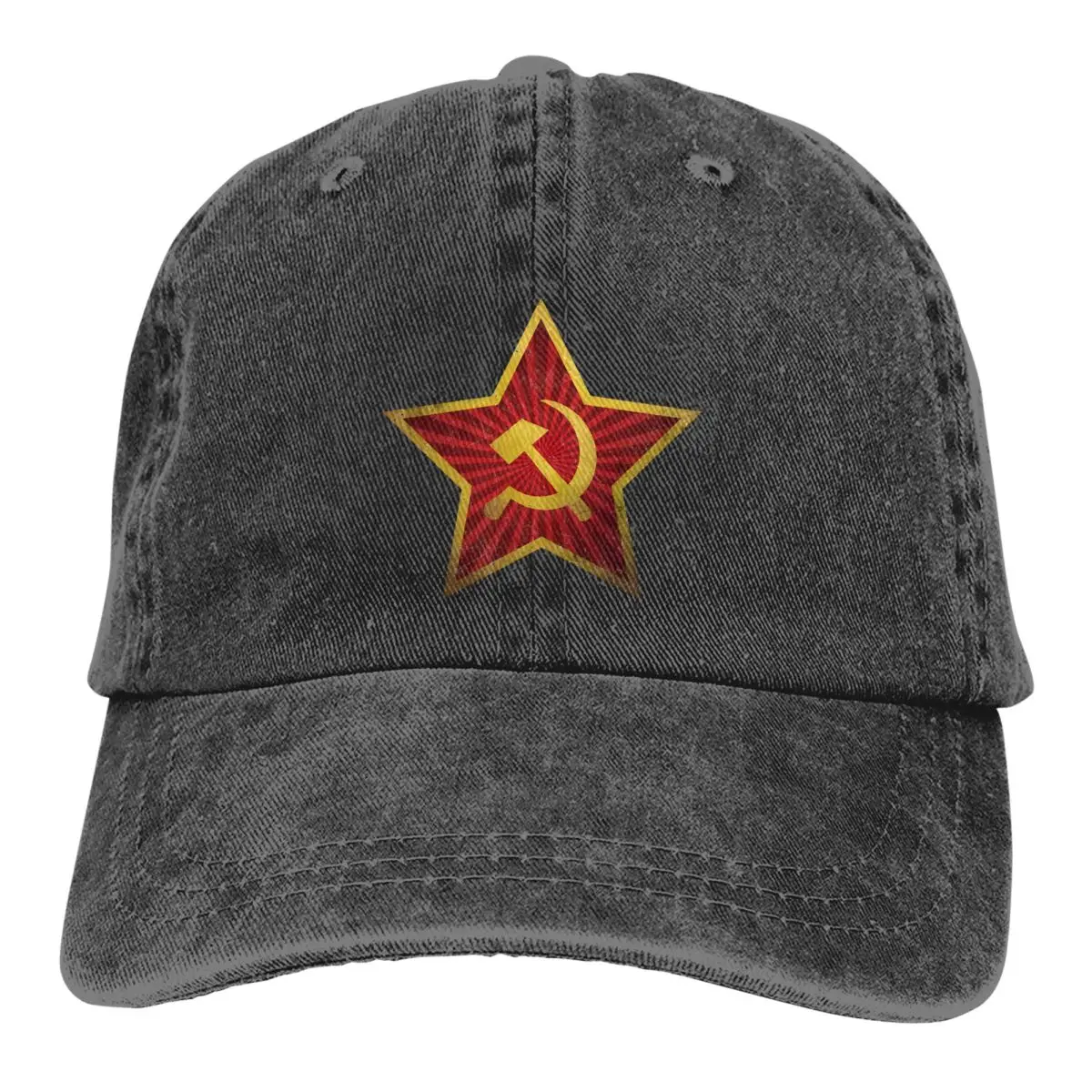 Russian Soviet Red Star Baseball Cap Vintage Dad Hats Men Outdoor Adjustable Fit Hats Cap