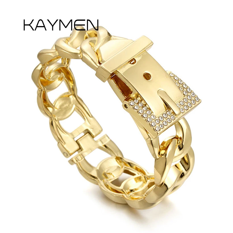 New Arrival Fashion Zinc-Alloy Rhinestones Cuff Bracelet Statement Bangle for Women Party Accessory Hands Jewelry