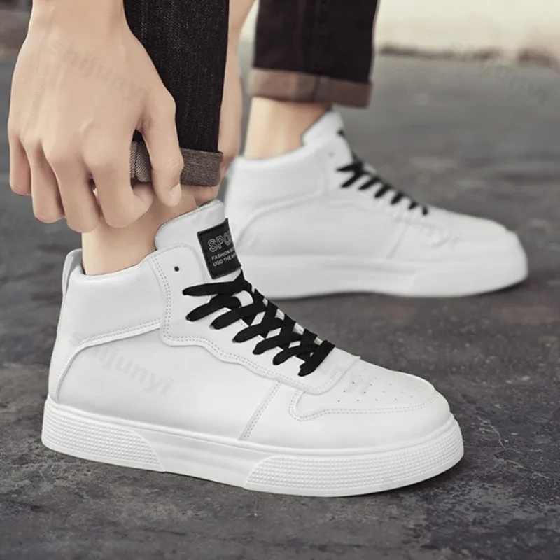 

Мужские ботильоны с высоким берцем, осень 2021, модные удобные кроссовки, нескользящие уличные короткие ботинки на платформе в стиле ретро, Botas Para Hombre