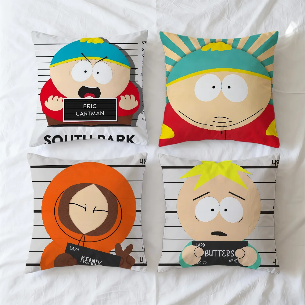 CARTON S-SOUTHS-ES P-PARKS-ES Cushion Cover Square Decorative Throw Pillow Case Sofa Bed Living Room Anniversary Gifts