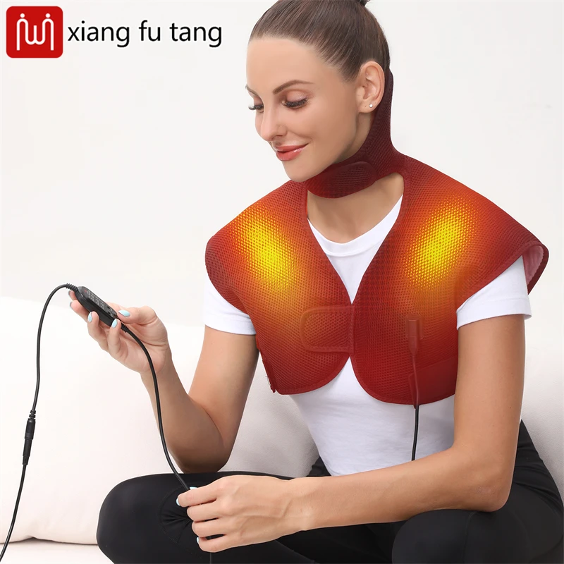 

Electric Heated Shoulder Back Massage Protector Fits Neck/Shoulders/Back Winter Warm Shawl Back Soreness Relief Cold Resistance