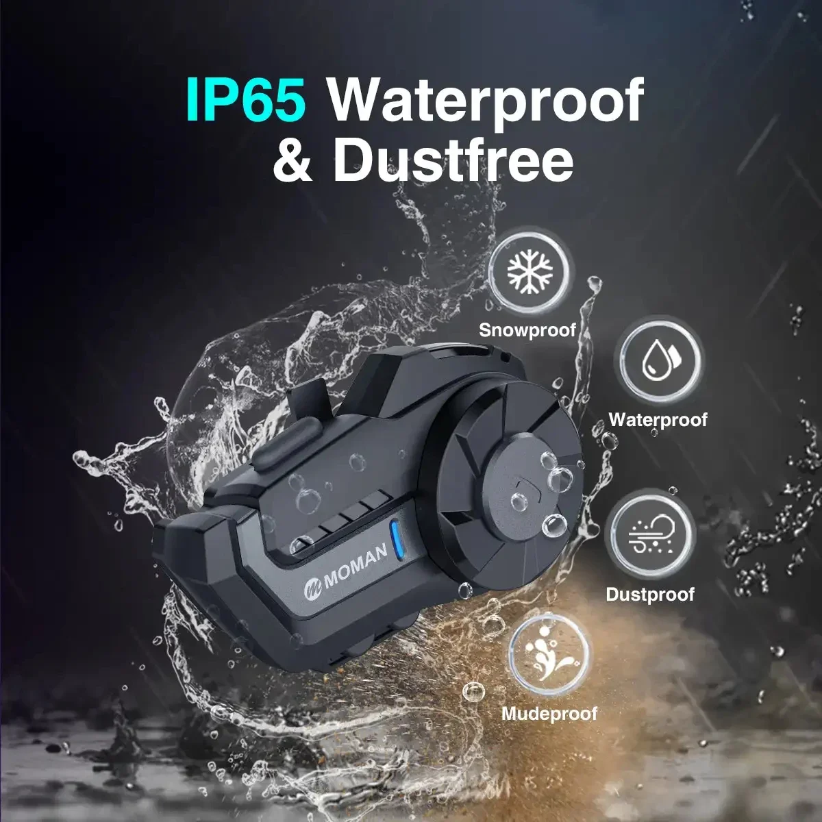 MOMAN H2 pro Helmet Intercom Bluetooth Motorcycle Helmet Headset Headphone Wireless Bike Waterproof WiFi Video Recorder Synco