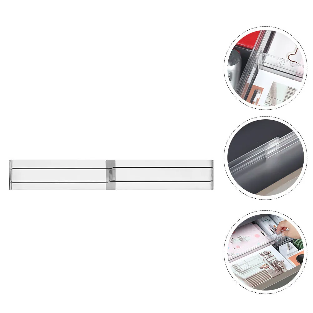 

Регулируемая прозрачная разделительная перегородка для ящиков, 1 шт., гибкая прозрачная разделительная панель, органайзер для домашнего хранения, экономия места, инструмент для организации пространства