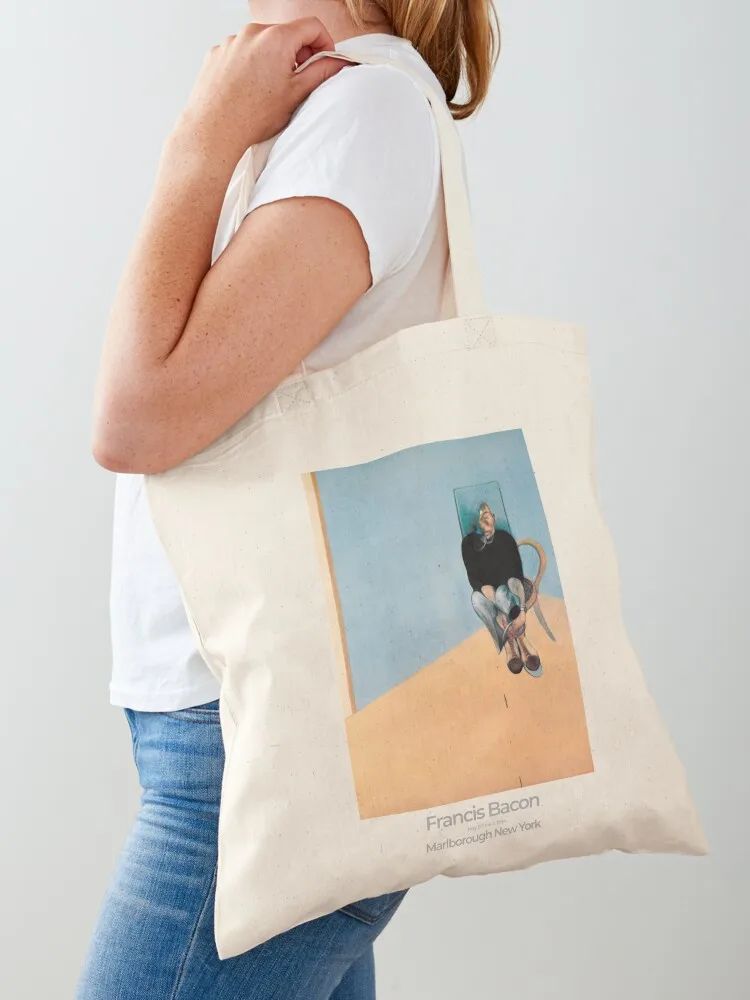 

Francis Bacon Exhibition Art Poster 1984 - Study for Self-Portrait Tote Bag canvas tote bag hand bags tote bag