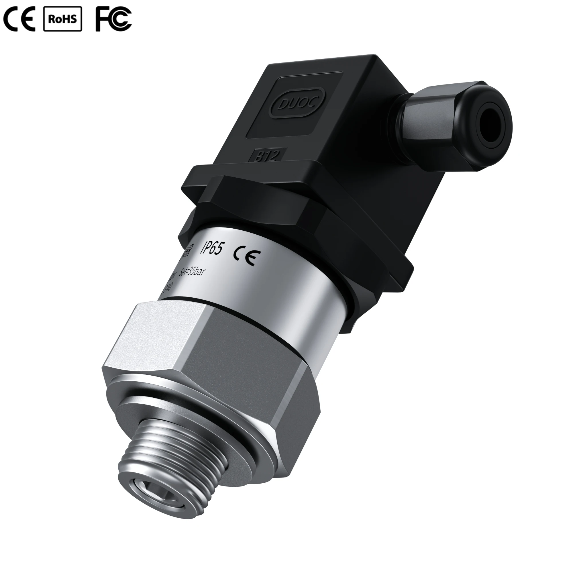 G3/4 الموضوع NO + NC النفط الغاز المياه الهواء التحكم في الضغط الهوائي 30-300bar 40-400bar 20-200bar IP65 Exproof مفتاح ضغط