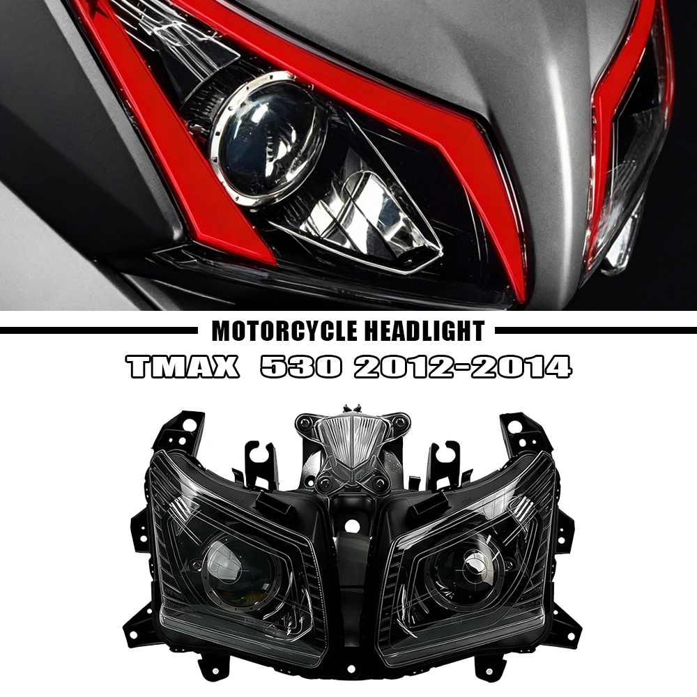 

MTKRACING For Yamaha Tmax 530 2012-2014 Motorcycle Accessories Motorcycle HeadLight Assembly Headlamp TMAX530 2013