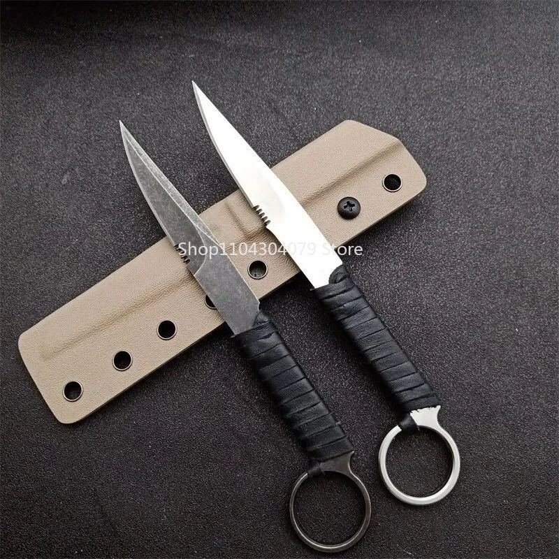 Outdoor Fixed Blade Knife with Sheath Camping BBQ EDC Portable Knives Jungle Adventure Climbing Trekking Picnic Multitools Tool - view 2