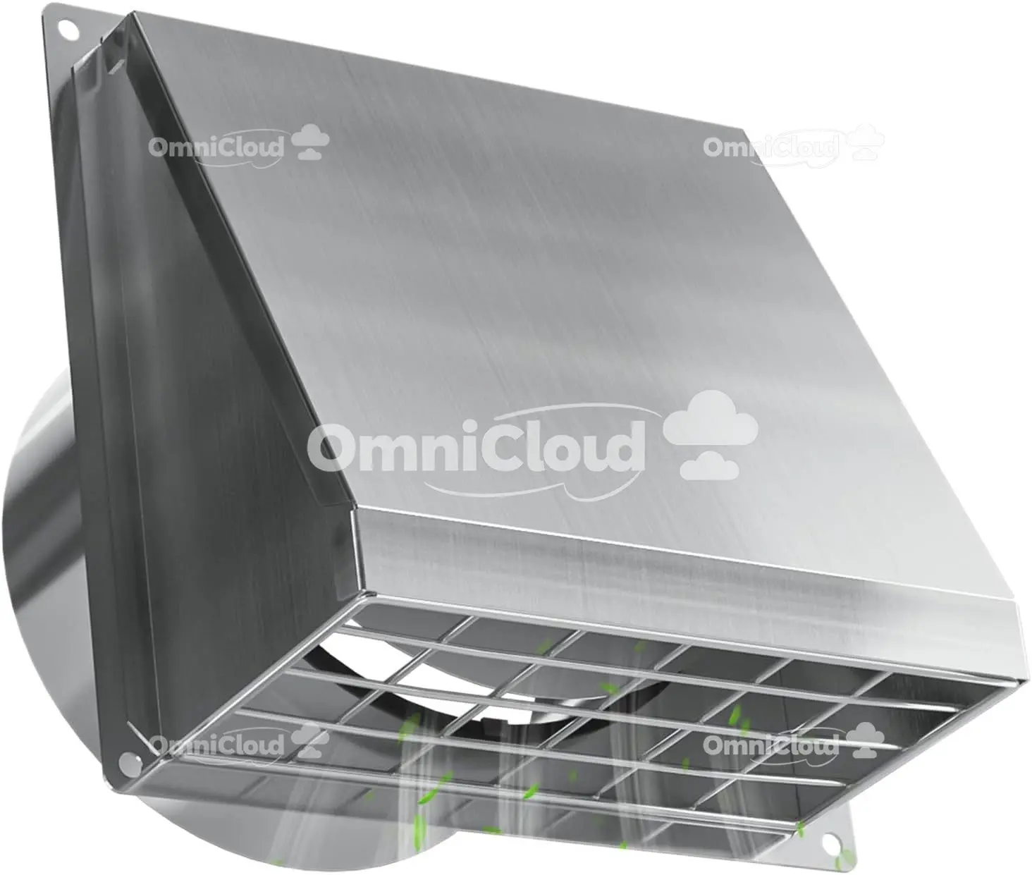 غطاء فتحة تهوية مجفف خارجي مع شبكة قابلة للإزالة، فتحة تهوية مروحة عادم مثبتة على الحائط مقاس 4 بوصات