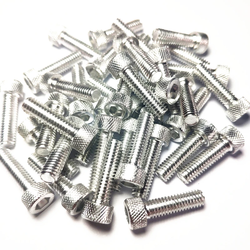 10pcs/lot M6*20 Aluminum Alloy Screws DIN912 M6x20mm Knurled Aluminum Hexagonal Socket head Cap Screws Bolts Anodized 5 Colors