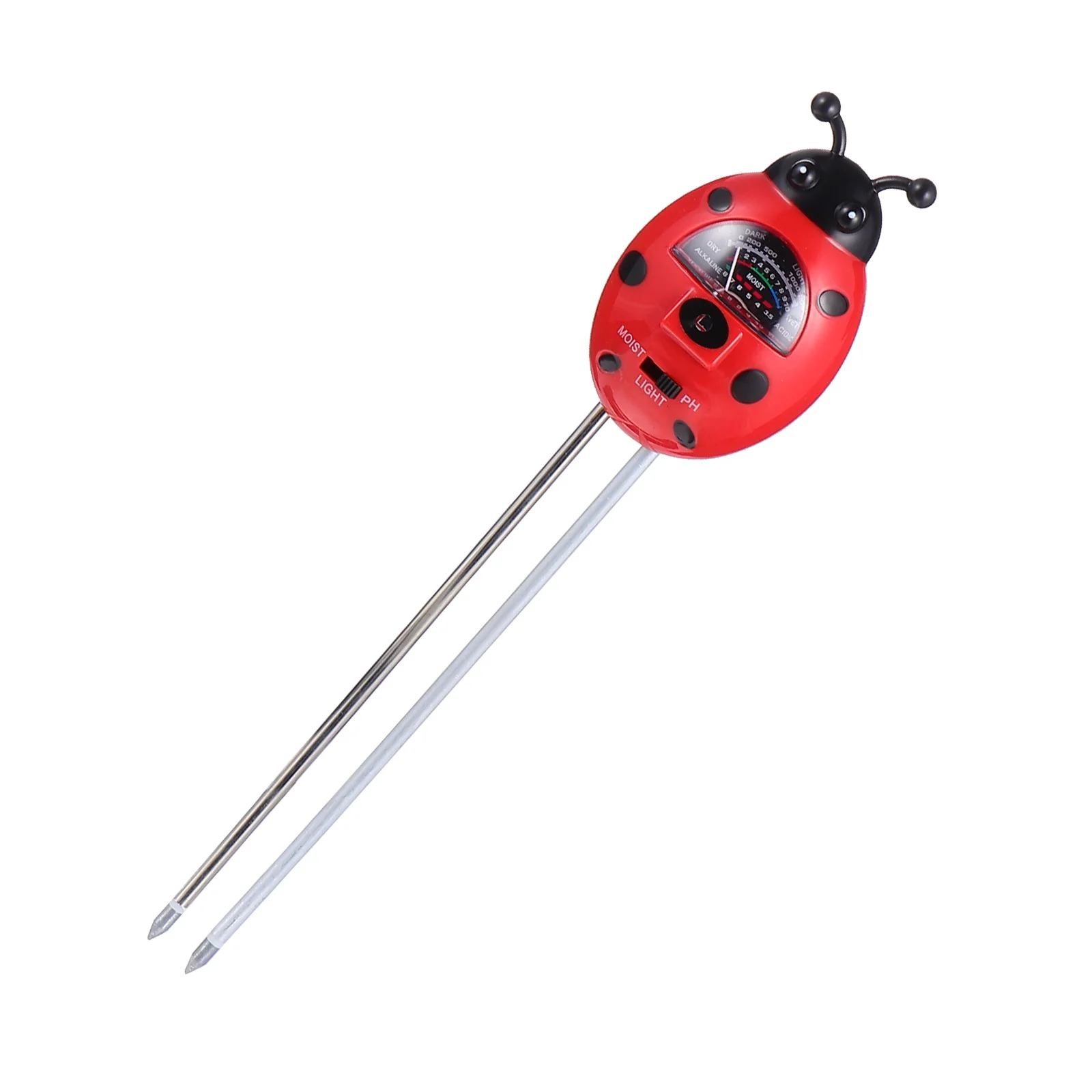 

3-In-1 Soil Tester Cartoon Ladybug Shape For Garden Ph Moisture Light Detection Tool Gardening Supply Soil Checker Kit