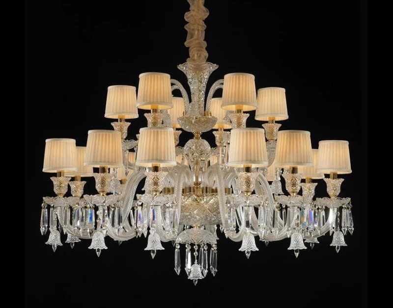 MEEROSEE K9 kryształowy żyrandol duży luksusowy lampa wisząca Lustre oprawa oświetleniowa Villa Cristal salon