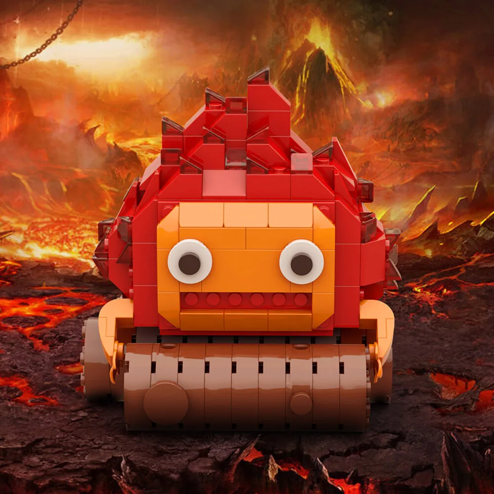 MOC Magic Fireplace Calcifer Bouwstenen - DIY Fantasy Haard Constructiespeelgoed Betoverde Vlam Assembly Bricks Gift